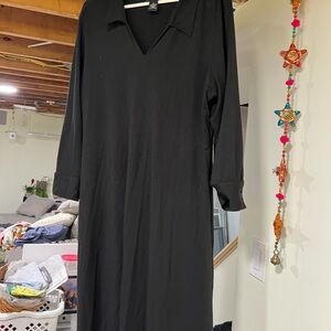 Pantology Classic Black Collared Women's Dress xl